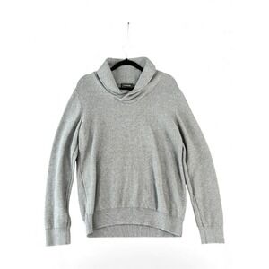EXPRESS‎ Gray Shawl Collar Knit Sweater Long Sleeve Pullover Women Medium